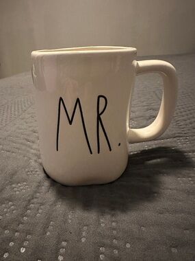Rae Dunn White "MR." Ceramic Coffee Mug